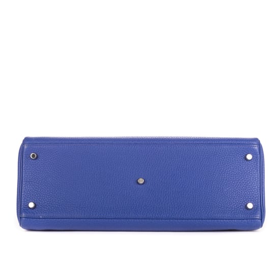Hermès Kelly Shoulder 40 en Bleu Electrique Piel de becerro - Image 6