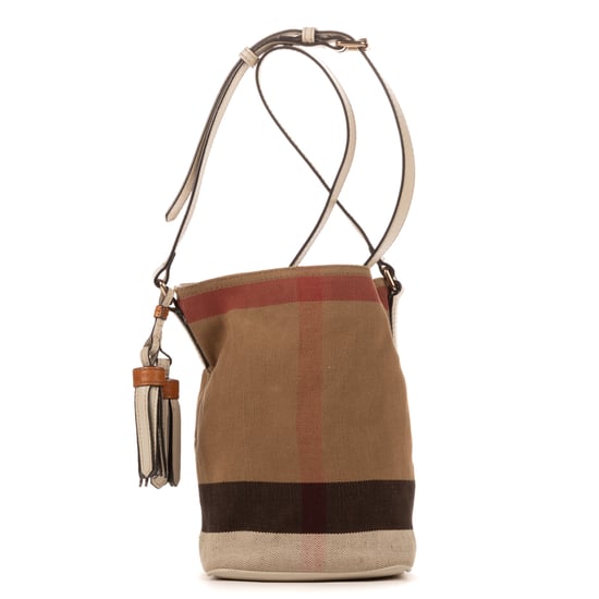 Burberry Mini Ashby Bucket Mini en Beige Lienzo - Image 4