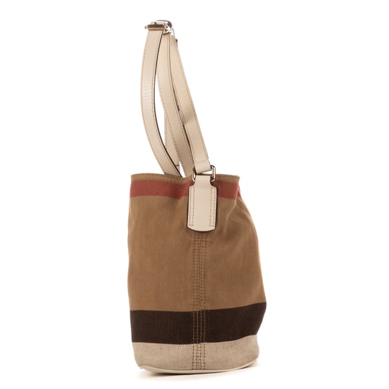Burberry Mini Ashby Bucket Mini en Beige Lienzo - Image 5