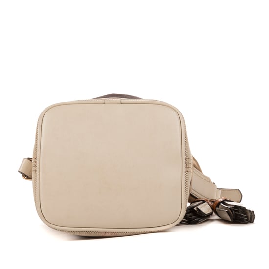 Burberry Mini Ashby Bucket Mini en Beige Lienzo - Image 6