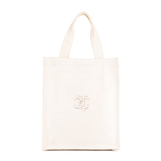 Chanel Miami Chanel Cruise 2008-2009 Shopping Tote en Blanco Lienzo - Image 4