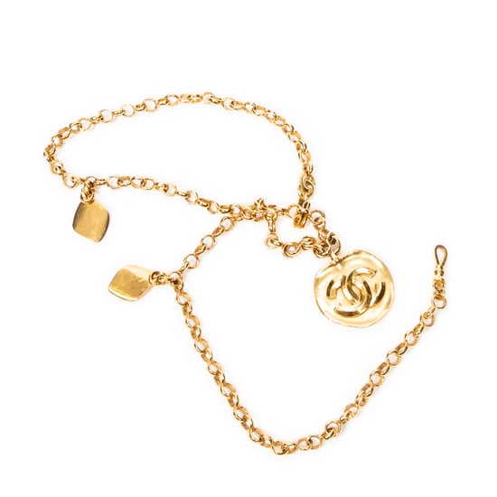 Chanel CC Medallion Pendant Chain Necklace en Oro Acero inoxidable sin níquel - Image 2