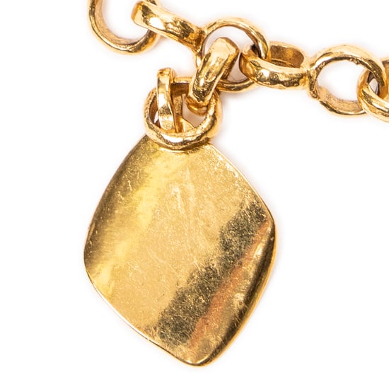 Chanel CC Medallion Pendant Chain Necklace en Oro Acero inoxidable sin níquel - Image 6