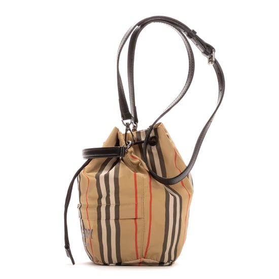 Burberry Small Bucket Small en Beige Lienzo - Image 3