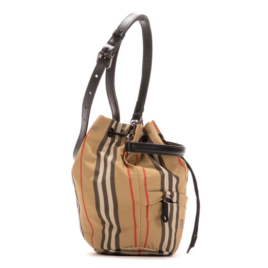 Burberry Small Bucket Small en Beige Lienzo - Image 5