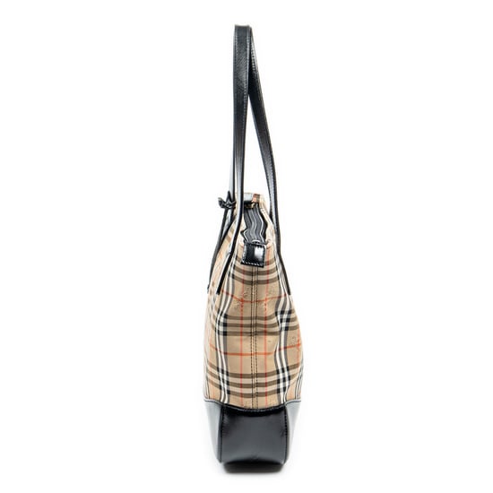 Burberry Burberrys Small Charm Tote  en Beige/Negro Lienzo - Image 3
