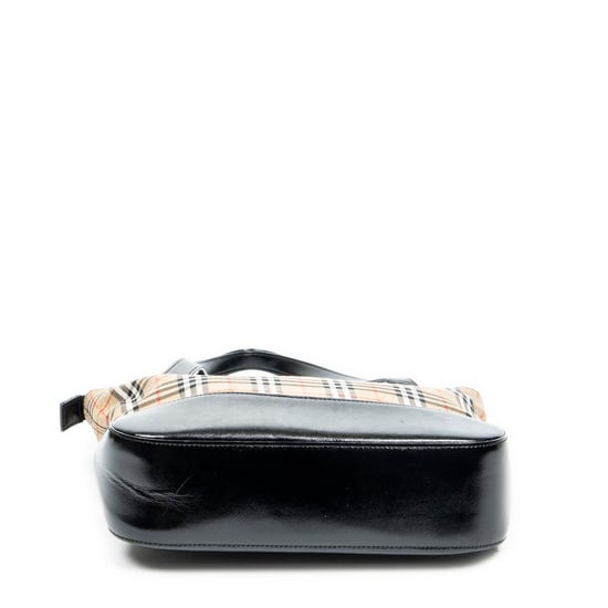 Burberry Burberrys Small Charm Tote  en Beige/Negro Lienzo - Image 6