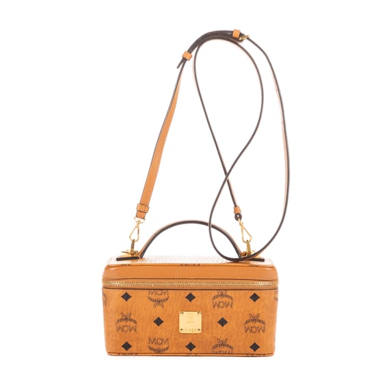 MCM Cosmetic Case Crossbody en Coñac Lona recubierta - Image 1