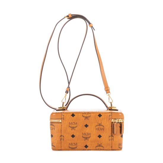 MCM Cosmetic Case Crossbody en Coñac Lona recubierta - Image 4