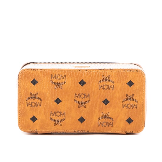 MCM Cosmetic Case Crossbody en Coñac Lona recubierta - Image 6