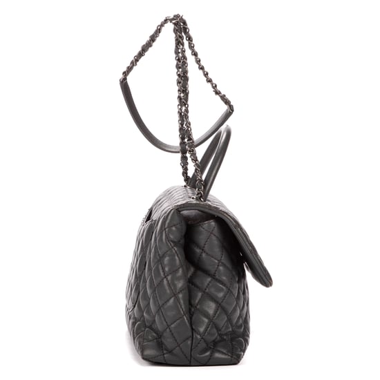 Chanel Timeless Top handle Large en Gris Piel de becerro - Image 5