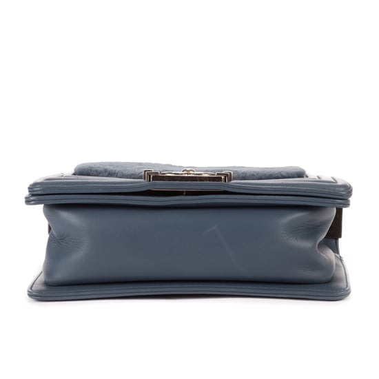 Chanel Boy Flap Crossbody Small en Azul Piel de becerro - Image 6