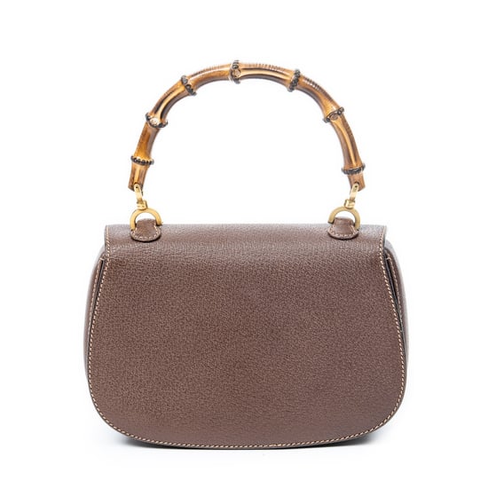 Gucci Small Bamboo Top Handle Flap  en Marrón Piel de becerro - Image 5