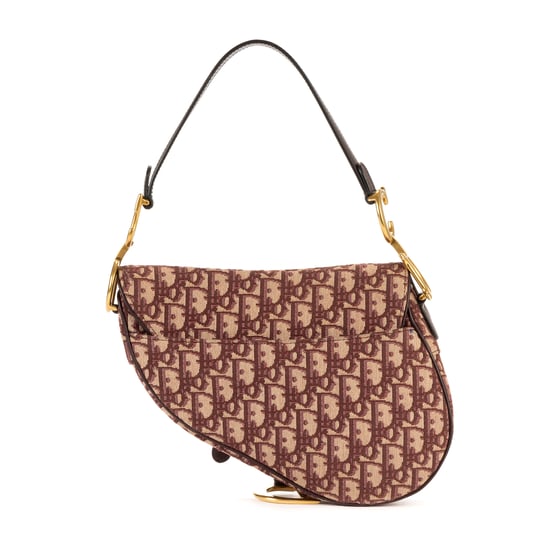 Dior Saddle Oblique en Borgoña Lienzo - Image 4