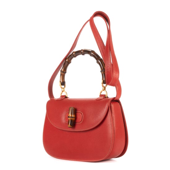 Gucci Bamboo Top Handle en Rojo Piel de becerro - Image 2