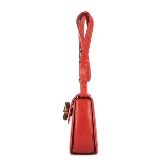 Gucci Bamboo Top Handle en Rojo Piel de becerro - Image 3