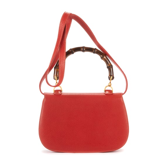 Gucci Bamboo Top Handle en Rojo Piel de becerro - Image 4