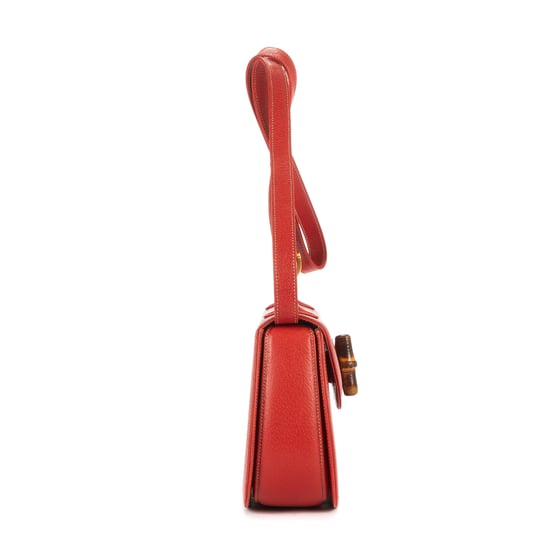 Gucci Bamboo Top Handle en Rojo Piel de becerro - Image 5