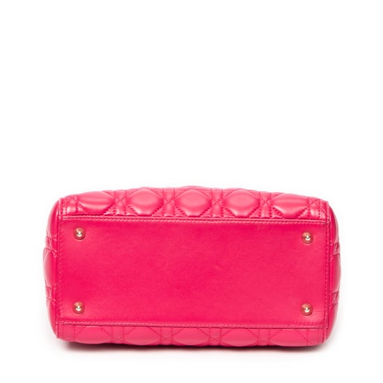 Dior Medium Lady Dior Zip en Fucsia Piel de becerro - Image 6
