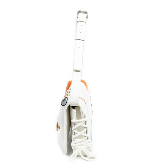 Balenciaga Sneakerhead Flap en Marfil/Naranja/Plata Lienzo - Image 3