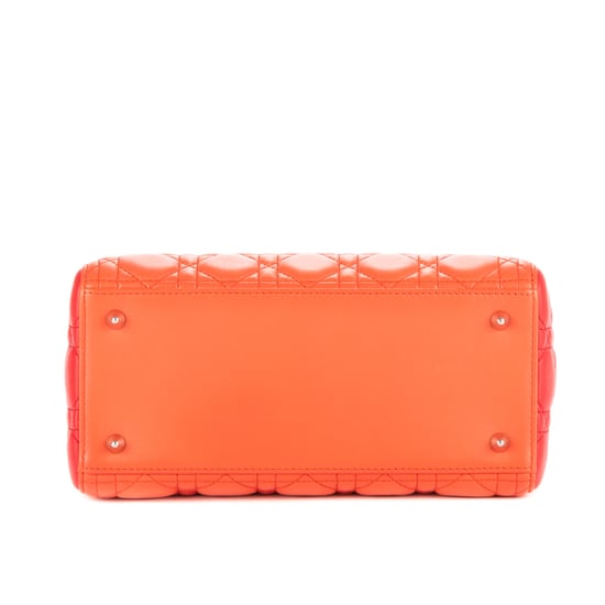 Dior Medium Lady-D  en Naranja/Rojo Piel de becerro - Image 6