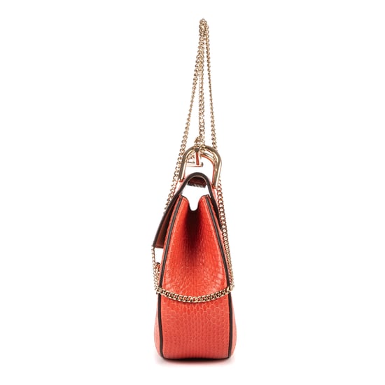 Chloé Drew Chain Crossbody  en Naranja Piel de becerro - Image 3