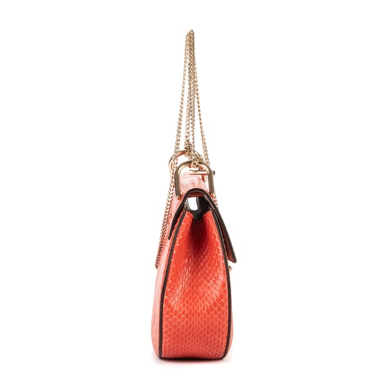 Chloé Drew Chain Crossbody  en Naranja Piel de becerro - Image 5