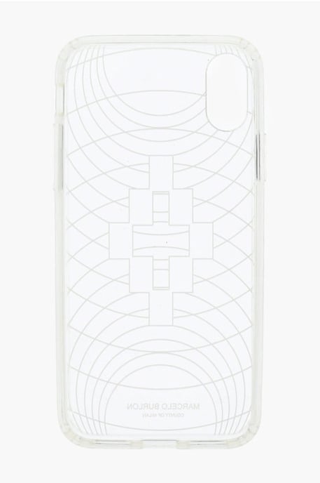 Funda para iPhone XS TECHNOFOLK transparente con estampado en relieve en blanco - Image 3