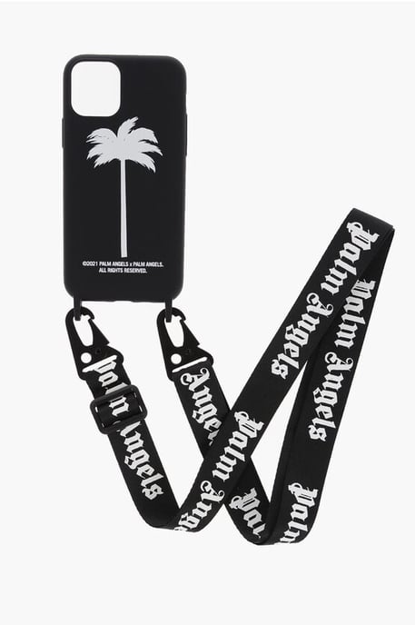 Funda para iPhone 11Pro con cuello y estampado de palmeras en color negro - Image 3