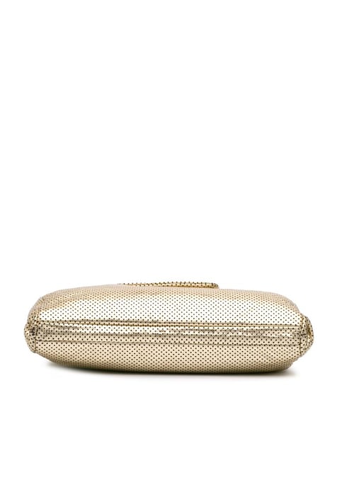Tote De Cuero Metalico Craquelado Perforado Con Correas De Eslabones De Cadena - Image 3