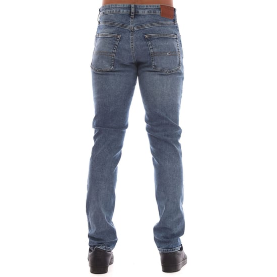 Jeans de hombre Tommy Hilfiger Scanton con bordado de bandera en azul, corte slim-fit - Image 3