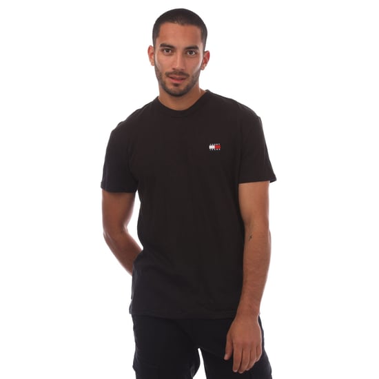 Camiseta de hombre Tommy Hilfiger con insignia tonal en negro - Image 1