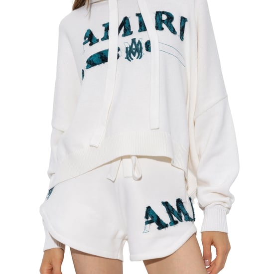 Sudadera con capucha de punto blanca con el logotipo del MA Bar de Amiri Leopard - Image 3