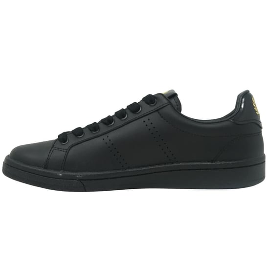 Zapatillas Fred Perry B4290 220 B721 de piel con lengüeta de cuero negro - Image 3