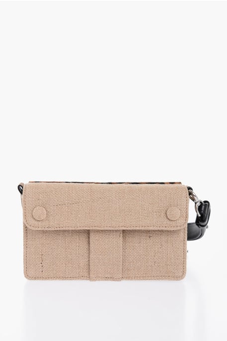 Bolso bandolera bicolor con detalle animalier en beige - Image 3