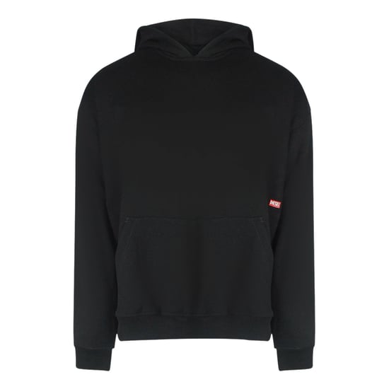 Sudadera negra con capucha y diseño gráfico llamativo de Diesel en la espalda - Image 1