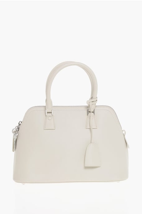 Bolso tote MM11 de piel 5AC con bandolera extraíble en beige - Image 1