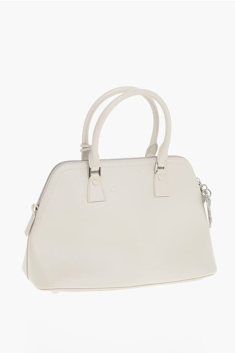 Bolso tote MM11 de piel 5AC con bandolera extraíble en beige - Image 2