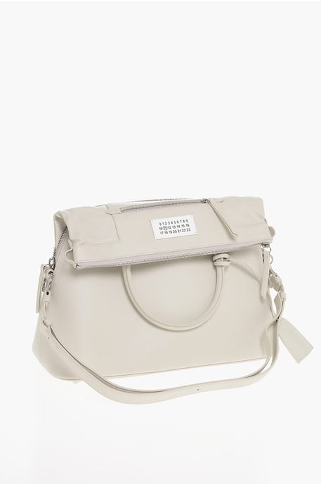 Bolso tote MM11 de piel 5AC con bandolera extraíble en beige - Image 3