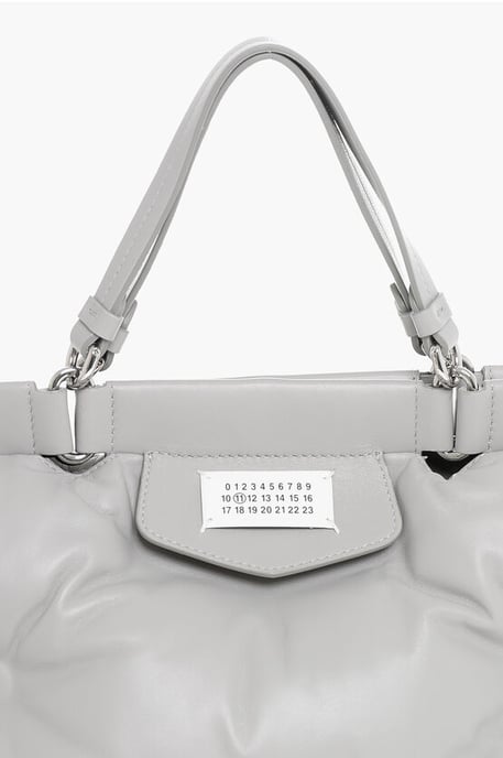 Bolso tote GLAM SLAM MM11 de piel acolchada en gris - Image 4