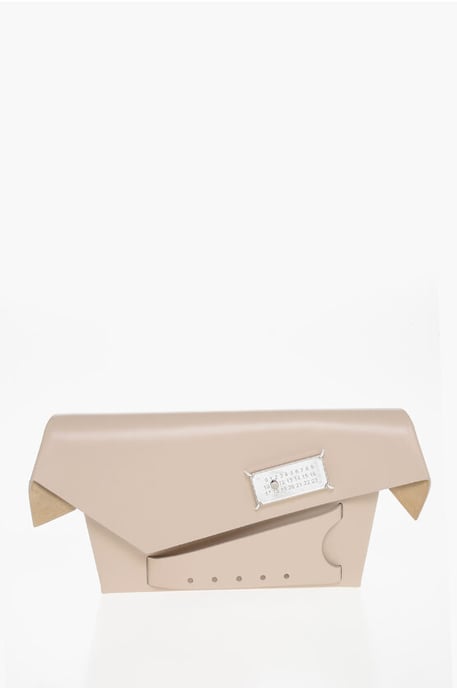 Clutch SNATCHED MM11 de piel saffiano con cierre de clip en rosa - Image 1