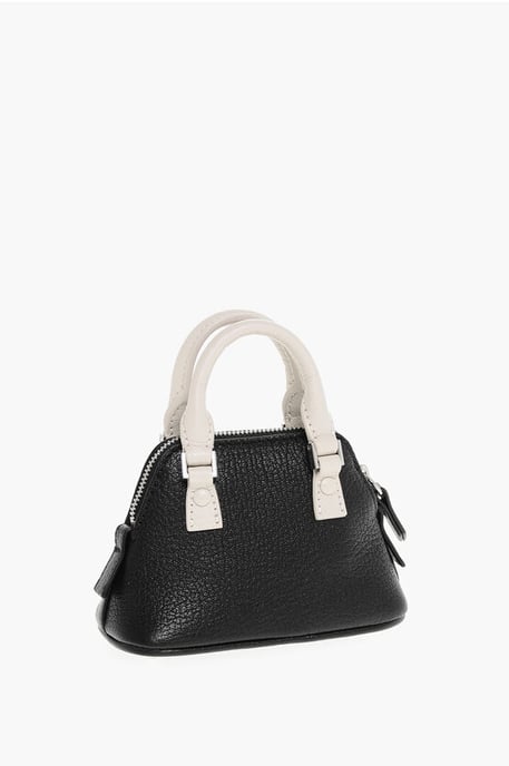Minibolso MM11 5AC de piel bicolor en blanco y negro - Image 2