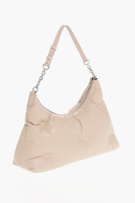 Bolso hobo GLAM SLAM de piel acolchada MM11 en rosa - Image 2