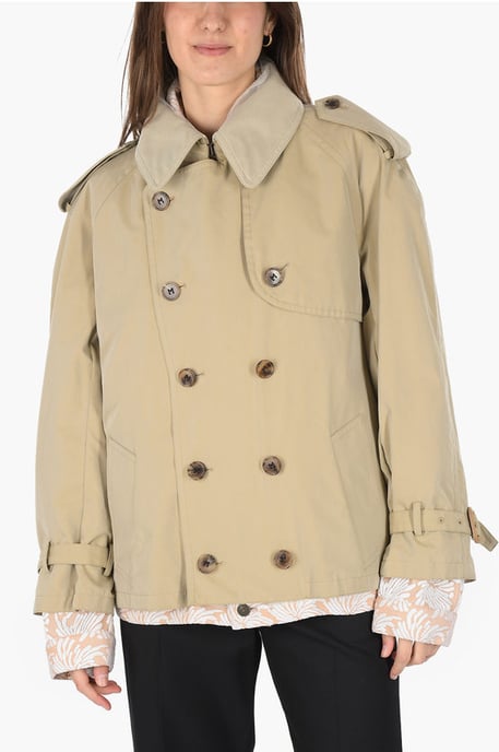 Blazer cruzado MM0 Mpaded con malla interior en beige - Image 1