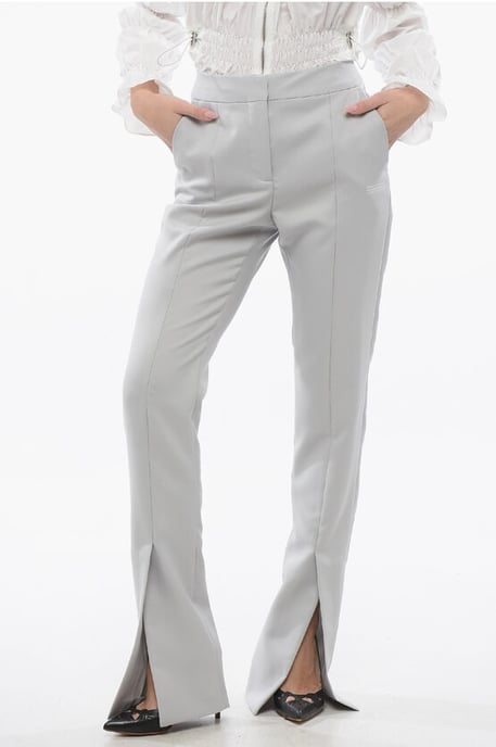 Pantalones CORPORATE TECH con tobillos divididos en gris - Image 1