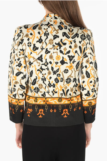 Blazer cruzado MM0 con estampado geométrico en Multicolor - Image 2