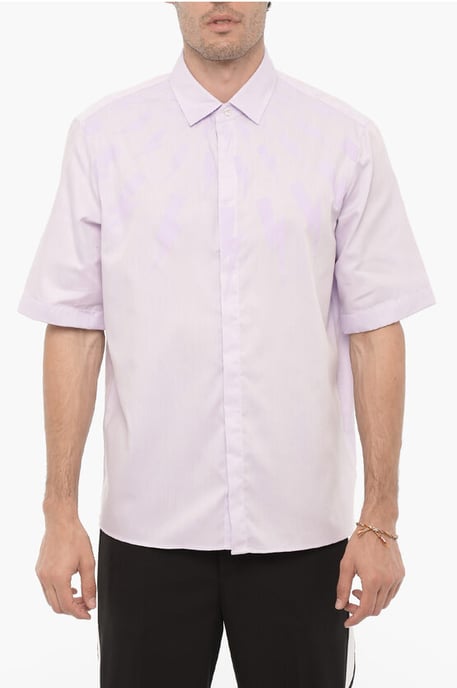 Camisa FAIRISLE THUNDERBOLT de manga corta en violeta - Image 1