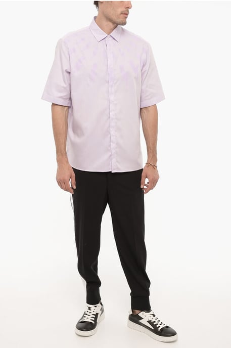 Camisa FAIRISLE THUNDERBOLT de manga corta en violeta - Image 4