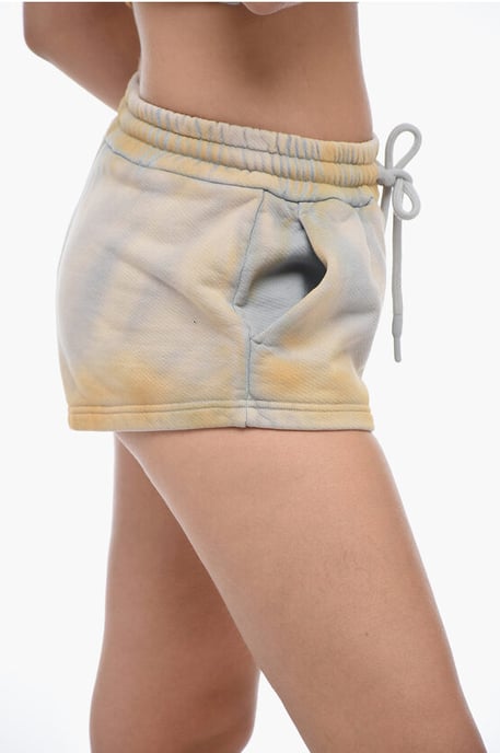 Shorts LAUNDRY con efecto lavado ácido y cordón en la cintura en beige y azul - Image 3
