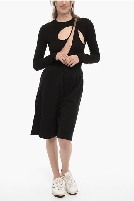 Shorts de algodón con parche en negro - Image 4